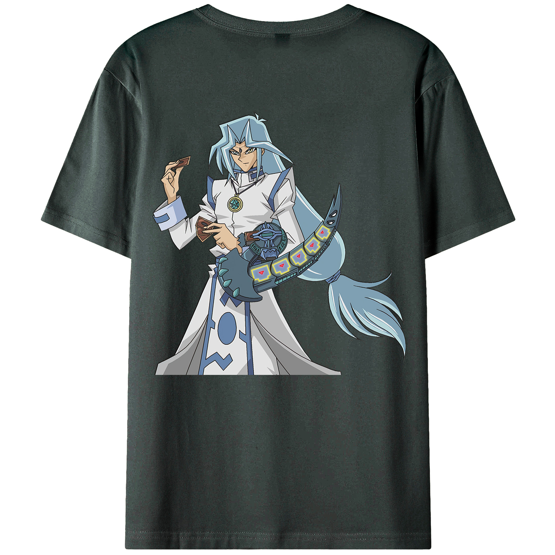 （画像用） 遊☆戯☆王 Yu-Gi-Oh! 綿100％ メンズ半袖Tシャツ（バックプリント） 通気性